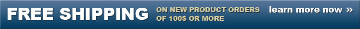 Free Shipping on new product orders over 100 dollers.  Click here to learn more.